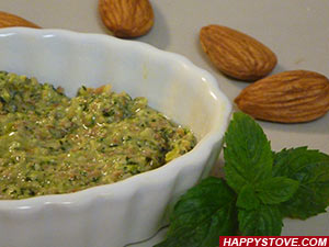 Mint and Almonds Pesto Sauce Mint and Almonds Pesto Sauce